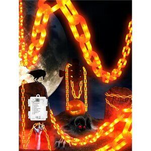 Halloween Decorations Battery String Lights - 10 Ft 160 LED Plastic Chain